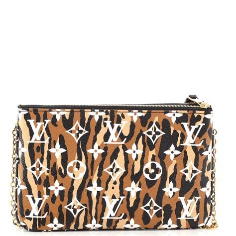 louis vuitton animal print purse|Louis Vuitton double pochette jungle.